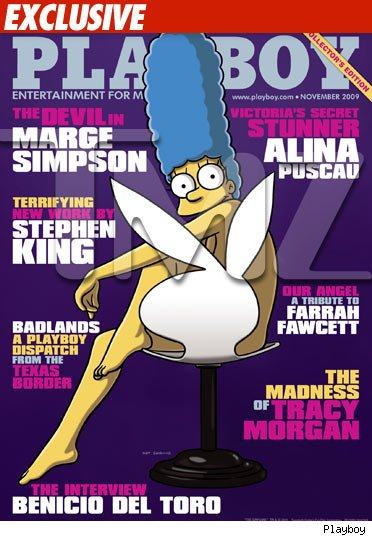 Marge Simpson -- Playboy Cover Girl