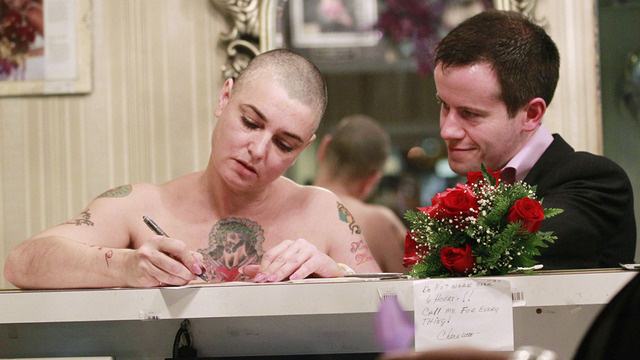 JUST MARRIED! Singer Sinead O'Connor marries Barry Herridge, 38, at the Little White Wedding Chapel in Las Vegas