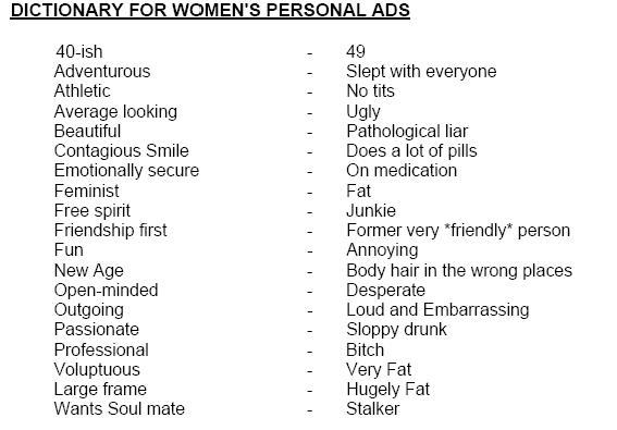 womens personal ads